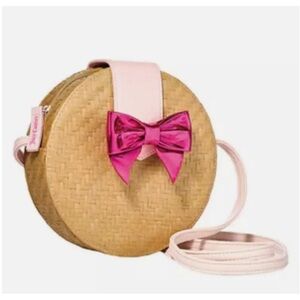 Juicy Couture Woven Crossbody Bag Pink Bow